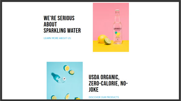 Screenshot of Seriously Unsweetened design.
